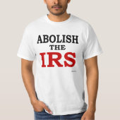 De IRS afschaffen T-shirt (Voorkant)