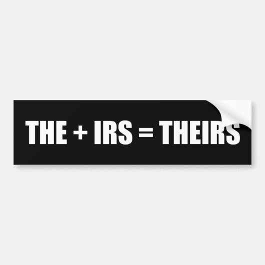 DE + IRS = Hunne Bumpersticker (Voorkant)