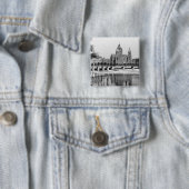 De Isar te München, c.1910 Vierkante Button 5,1 Cm (In situ)