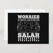 De islam - de ongerustheid eindigt wanneer de sala briefkaart (Voorkant / Achterkant)