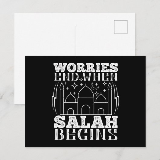 De islam - de ongerustheid eindigt wanneer de sala briefkaart (Voorkant / Achterkant)