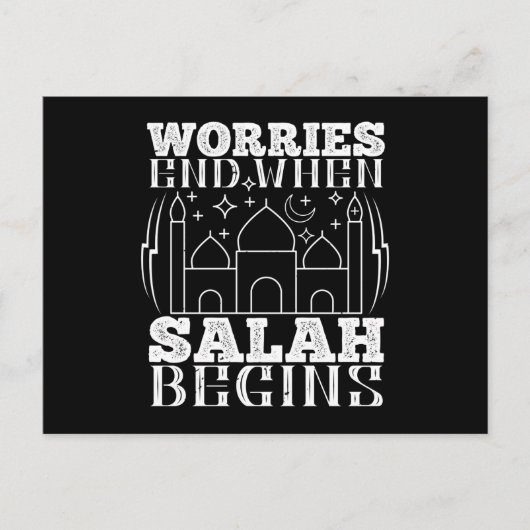 De islam - de ongerustheid eindigt wanneer de sala briefkaart (Voorkant)