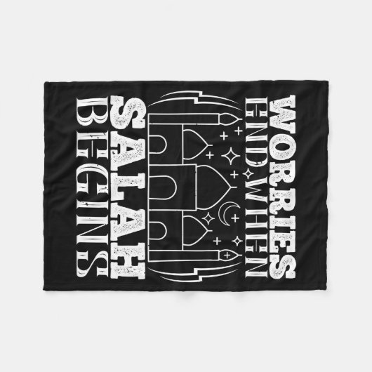 De islam - de ongerustheid eindigt wanneer de sala fleece deken (Voorkant (Horizontaal))