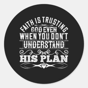 De islam - Vertrouwen is God vertrouwen Ronde Sticker