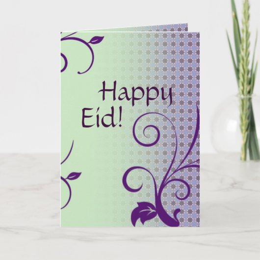 De Islamitische groet van Mubarak van Eid Feestdagen Kaart (Voorkant)