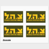 De Israëlische Krachten van de Defensie Rechthoekige Sticker (Vel)