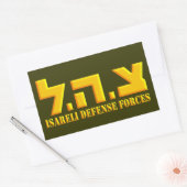 De Israëlische Krachten van de Defensie Rechthoekige Sticker (Envelop)
