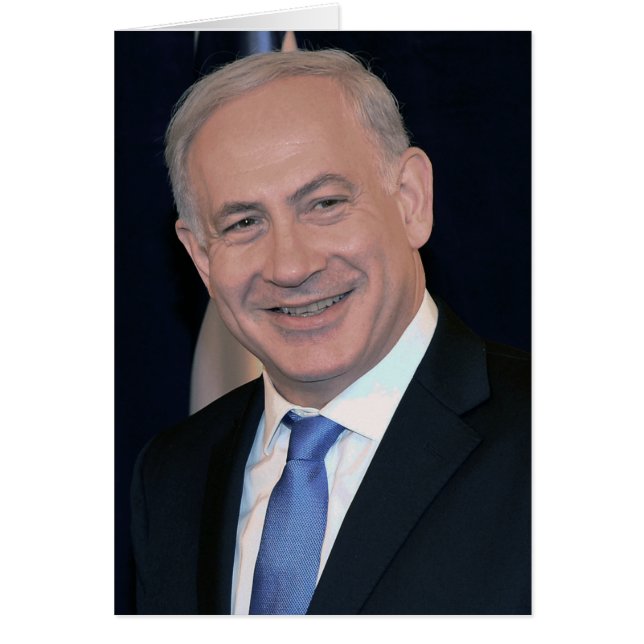 De Israëlische premier Benjamin Netanyahu (Voorkant)