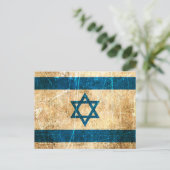De Israëlische vlag van Scratched and Worn Briefkaart (Staand voorkant)