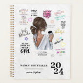 De IT Meisje 2024 Marmeren Planner (Voorkant)