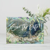 De Italiaanse amalfi olives bruiloft met de datumk Bedankkaart (Staand voorkant)