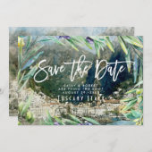 De Italiaanse amalfi olives bruiloft met de datumk Bedankkaart (Voorkant / Achterkant)