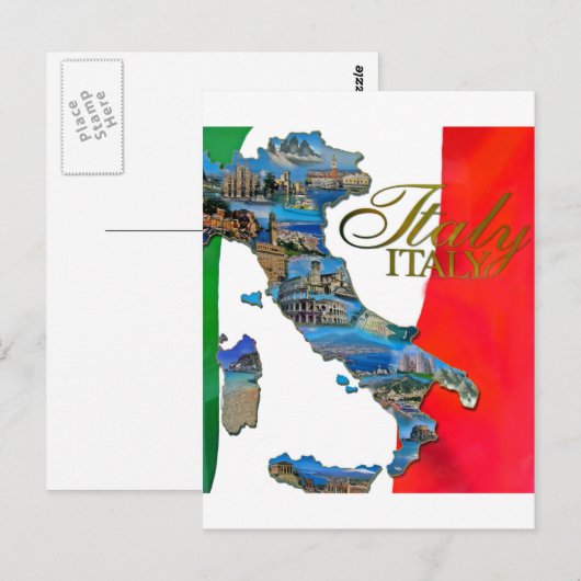 De Italiaanse "Boot" Briefkaart (Voorkant / Achterkant)