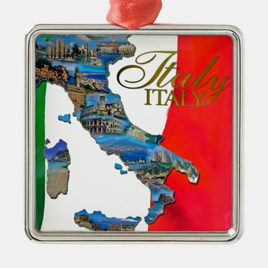 De Italiaanse "Boot" Metalen Ornament (Voorkant)