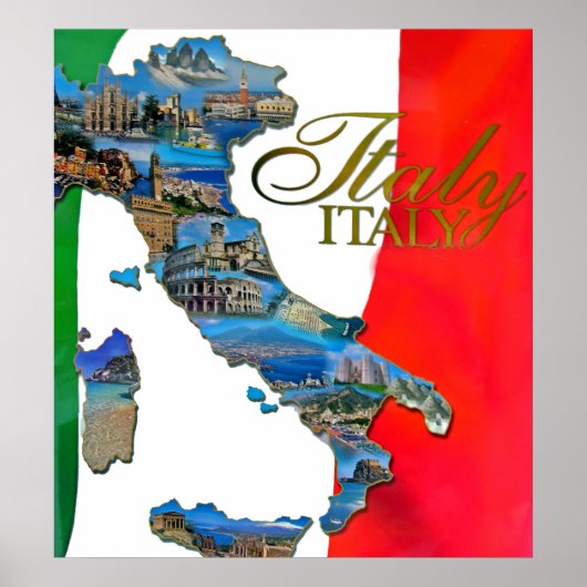 De Italiaanse "Boot" Poster (Voorkant)