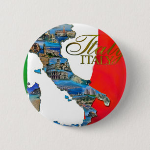 De Italiaanse "Boot" Ronde Button 5,7 Cm