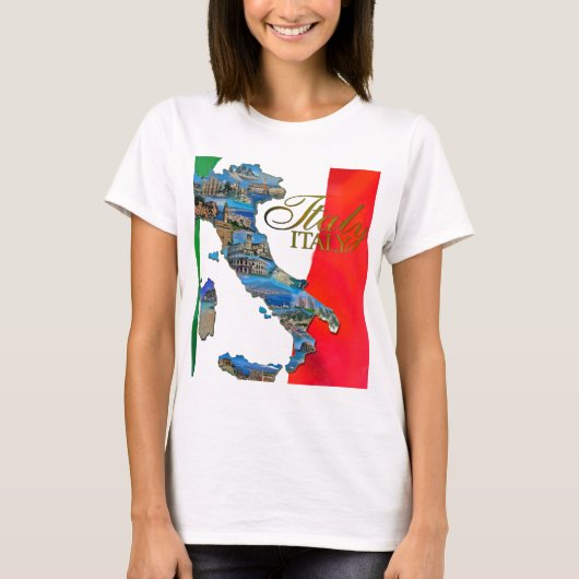De Italiaanse "Boot" T-shirt (Voorkant)