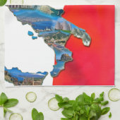 De Italiaanse "Boot" Theedoek (Gevouwen)