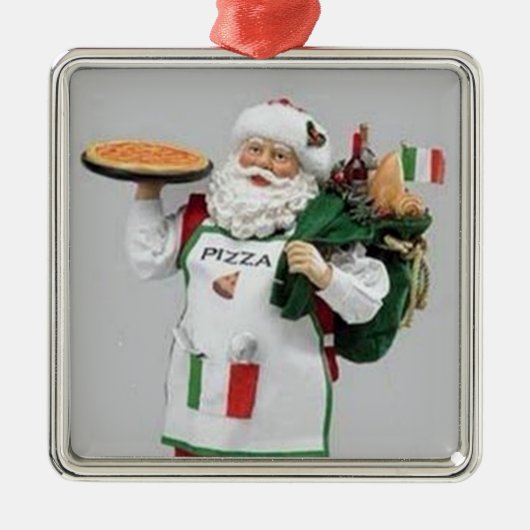 DE ITALIAANSE CHEF SANTA CHRISTMAS ORNAMENT (Voorkant)