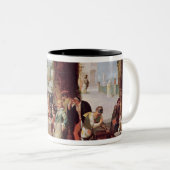 De Italiaanse Comedians Tweekleurige Koffiemok (Voorkant rechts)