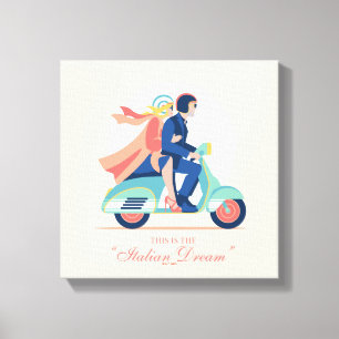 De Italiaanse droom - De witte lotus Canvas Afdruk