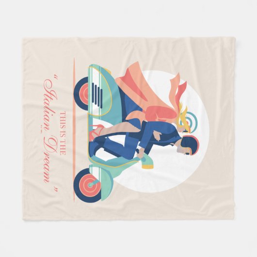 De Italiaanse droom - De witte lotus Fleece Deken (Voorkant (Horizontaal))