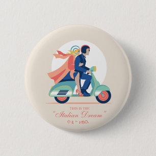 De Italiaanse droom - De witte lotus Ronde Button 5,7 Cm
