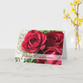 De Italiaanse elegante rode rozen van de Kaart (Gele Bloem)