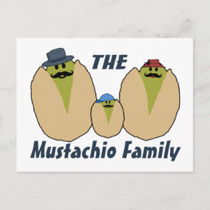 De Italiaanse familie Mustachio Briefkaart