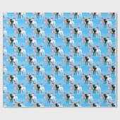 De Italiaanse Greyhounds met kerst in de sneeuwval Cadeaupapier (Vlak)