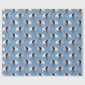 De Italiaanse Greyhounds met kerst in de sneeuwval Cadeaupapier (Vlak)