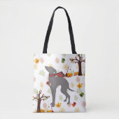 De Italiaanse Herfst van Greyhound Dog Autumn Canv Tote Bag (Voorkant)