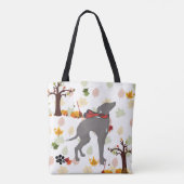 De Italiaanse Herfst van Greyhound Dog Autumn Canv Tote Bag (Achterkant)