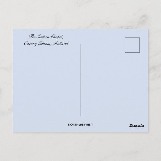 De Italiaanse kapel Orkney-eilanden in Schotland Briefkaart (Achterkant)