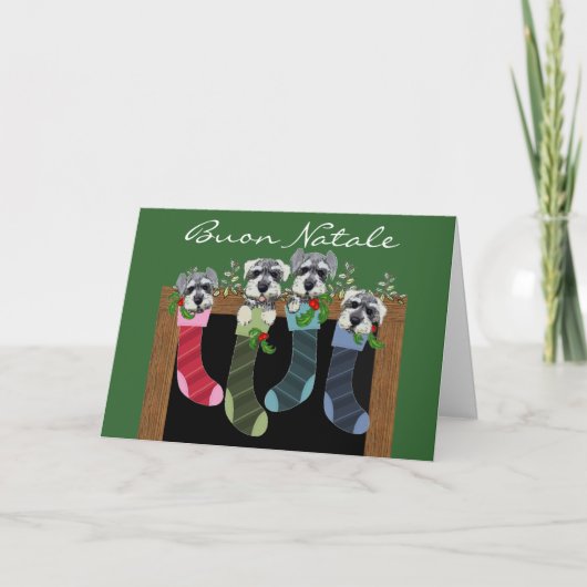 De Italiaanse Kerstkaart van Natale van Buon Feestdagen Kaart (Voorkant)