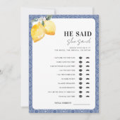 De Italiaanse Lemons zei dat ze Vrijgezellenfeest  Kaart (Voorkant)