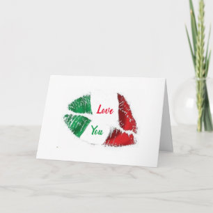 DE ITALIAANSE LIPS ZEGGEN "VAN JULLIE HOUDEN — VAN FEESTDAGEN KAART