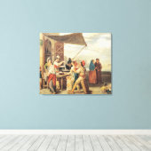 De Italiaanse markt Canvas Afdruk (Insitu (Houten vloer))