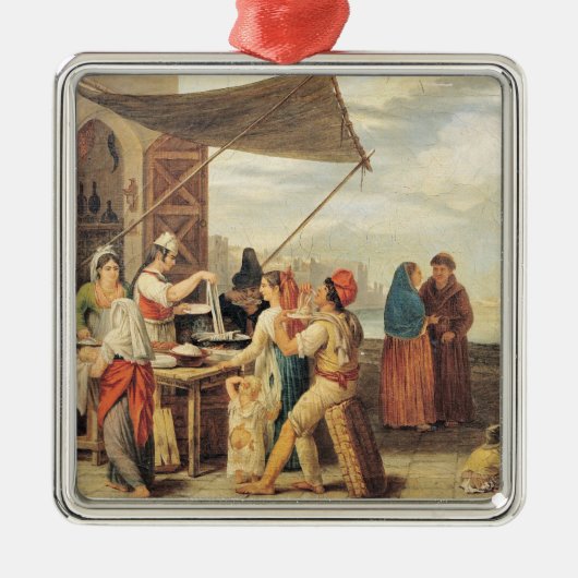 De Italiaanse markt Metalen Ornament (Voorkant)