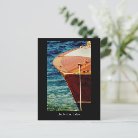 De Italiaanse meren, het Maggiore-meer. Briefkaart (Staand voorkant)