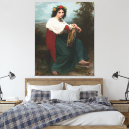 De Italiaanse met de Baskische trommel (1872) Canvas Afdruk