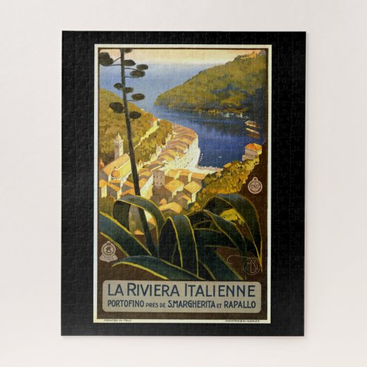 De Italiaanse Rivièra, vintage reisposter Legpuzzel (Verticaal)