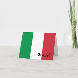 De Italiaanse Vlag dankt u Bedankkaart