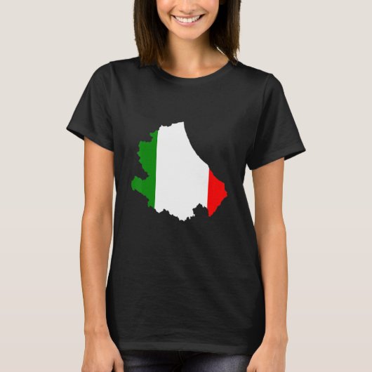 De Italiaanse vlag in Abruzzo schetst Italië T-shirt (Voorkant)