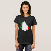 De Italiaanse vlag in Abruzzo schetst Italië T-shirt (Voorkant volledig)
