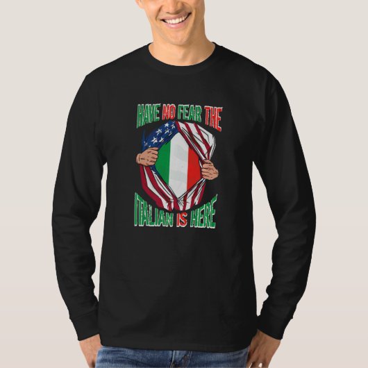 De Italiaanse vlag is hier in Italië. T-shirt (Voorkant)