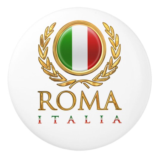 De Italiaanse vlag Keramische Knop (Voorkant)