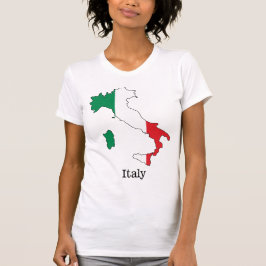 De Italiaanse vlag op zijn kaart - Souvenir Collec T-shirt
