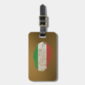 De Italiaanse vlag van de aanrakingsvingerafdruk Bagagelabel (Voorkant verticaal)