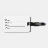 De Italiaanse vlag van de aanrakingsvingerafdruk Bagagelabel (Achterkant horizontaal)